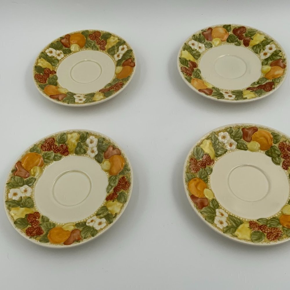Set of 4 Vernon Ware by Metlox Saucer #875 Made In California